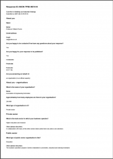 AEngD response to strategy consultation
